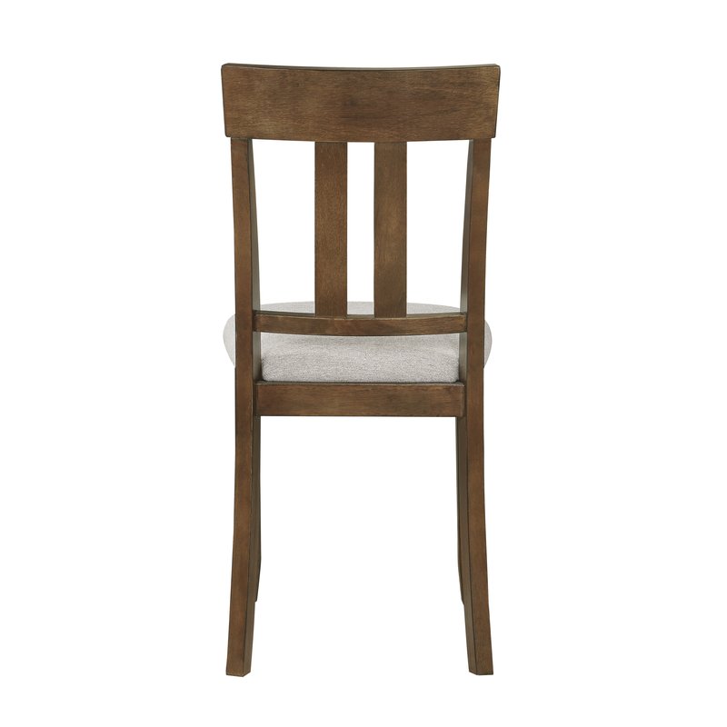 Prineville 7-Piece Cherry Wood Dining Set with 6 Upholstered Chairs - Chr Nobg Back