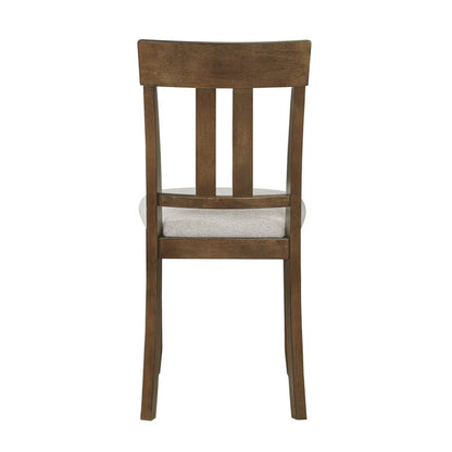 Prineville 7-Piece Cherry Wood Dining Set with 6 Upholstered Chairs - Chr Nobg Back