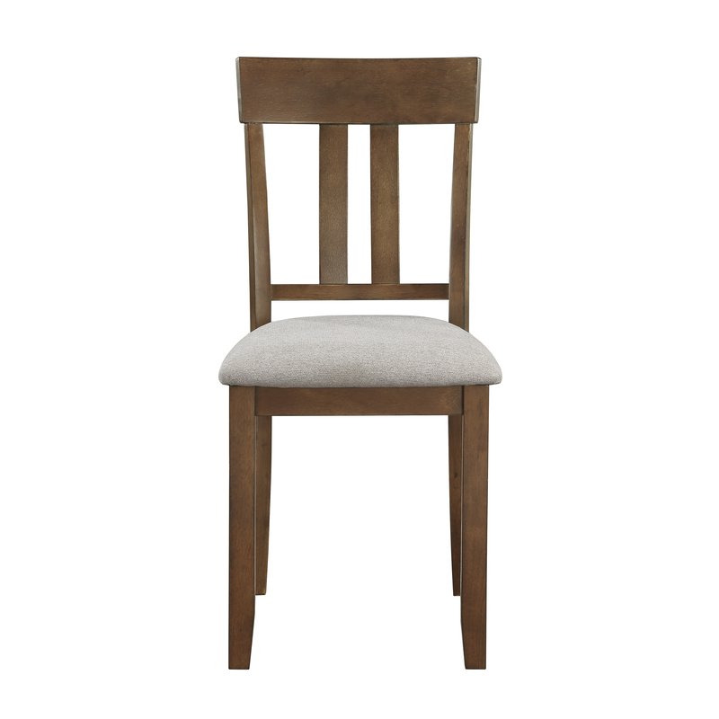 Prineville 7-Piece Cherry Wood Dining Set with 6 Upholstered Chairs - Chr Nobg Front