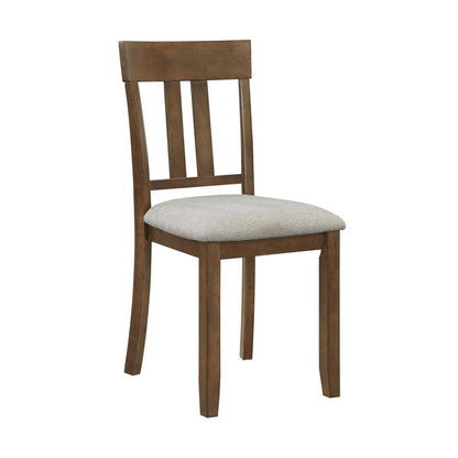 Prineville 7-Piece Cherry Wood Dining Set with 6 Upholstered Chairs - Chr Nobg Side