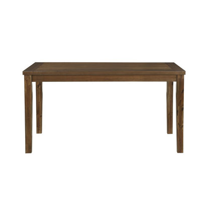 Prineville 7-Piece Cherry Wood Dining Set with 6 Upholstered Chairs - Tbl Nobg Front