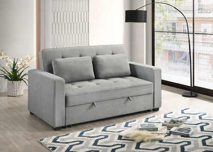 Wodehouse Light Gray Sofa Bed with 2 Pillows - Sofa Bed Closed Lifestyle