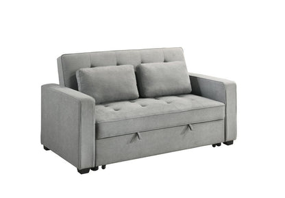 Wodehouse Light Gray Sofa Bed with 2 Pillows - Sofa Bed Closed Nobg 2