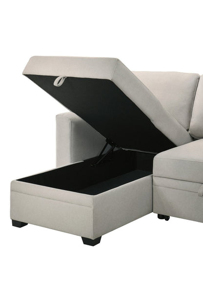 99073 Sectional (Not in original product list PDF) - 2Pc Reversible Sofa Sectional With Pullout Sleeper Lhf Storage Chaise Chaise Detail Nobg