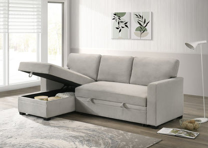 99073 Sectional (Not in original product list PDF) - 2Pc Reversible Sofa Sectional With Pullout Sleeper Lhf Storage Chaise Chaise Open Lifestyle