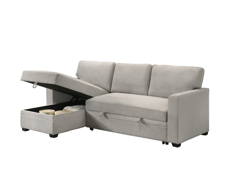99073 Sectional (Not in original product list PDF) - 2Pc Reversible Sofa Sectional With Pullout Sleeper Lhf Storage Chaise Chaise Open Nobg