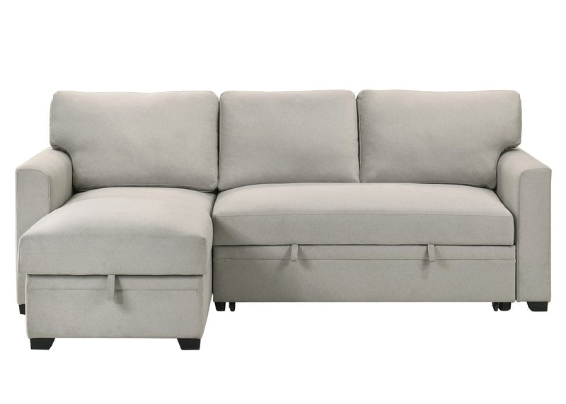 99073 Sectional (Not in original product list PDF) - 2Pc Reversible Sofa Sectional With Pullout Sleeper Lhf Storage Chaise Front Closed Nobg