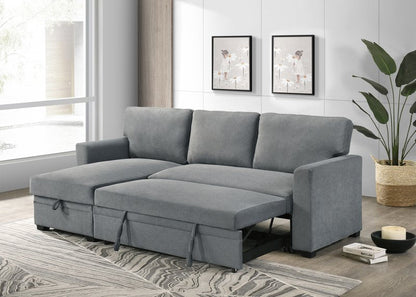 99073 Sectional (Not in original product list PDF) - 2Pc Reversible Sofa Sectional With Pullout Sleeper Lhf Storage Chaise Sleeper Open Lifestyle