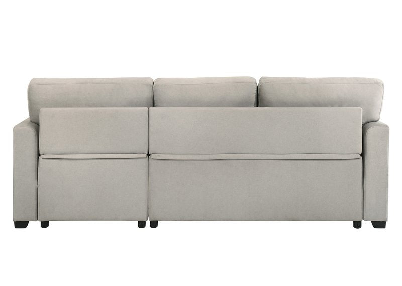 99073 Sectional (Not in original product list PDF) - 2Pc Reversible Sofa Sectional With Pullout Sleeper Rhf Storage Chaise Back Nobg