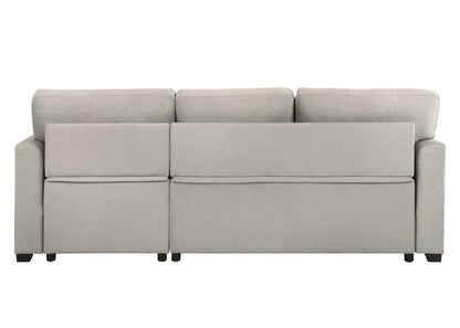99073 Sectional (Not in original product list PDF) - 2Pc Reversible Sofa Sectional With Pullout Sleeper Rhf Storage Chaise Back Nobg