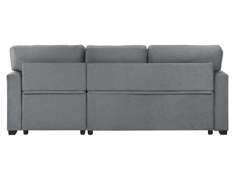 99073 Sectional (Not in original product list PDF) - 2Pc Reversible Sofa Sectional With Pullout Sleeper Rhf Storage Chaise Back Nobg