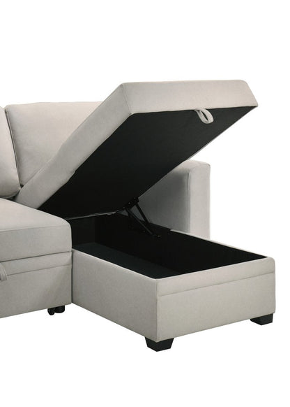 99073 Sectional (Not in original product list PDF) - 2Pc Reversible Sofa Sectional With Pullout Sleeper Rhf Storage Chaise Chaise Detail Nobg