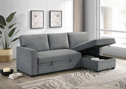 99073 Sectional (Not in original product list PDF) - 2Pc Reversible Sofa Sectional With Pullout Sleeper Rhf Storage Chaise Chaise Open Lifestyle
