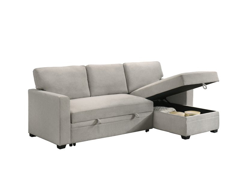99073 Sectional (Not in original product list PDF) - 2Pc Reversible Sofa Sectional With Pullout Sleeper Rhf Storage Chaise Chaise Open Nobg