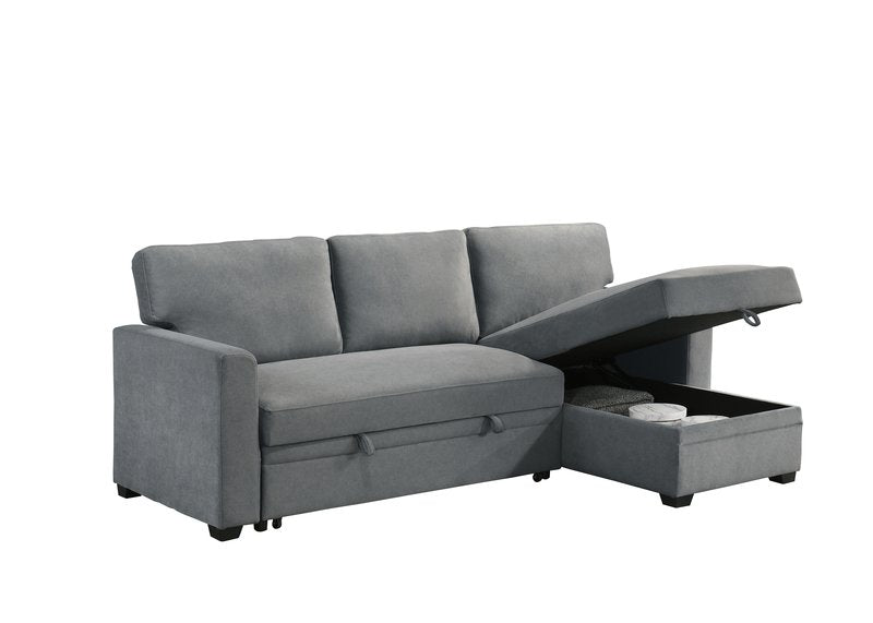 99073 Sectional (Not in original product list PDF) - 2Pc Reversible Sofa Sectional With Pullout Sleeper Rhf Storage Chaise Chaise Open Nobg