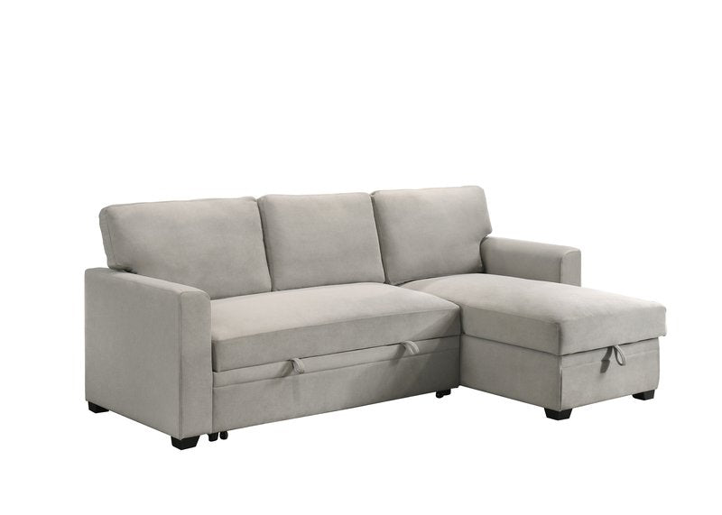 99073 Sectional (Not in original product list PDF) - 2Pc Reversible Sofa Sectional With Pullout Sleeper Rhf Storage Chaise Closed Nobg