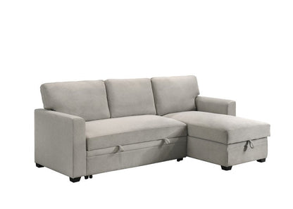 99073 Sectional (Not in original product list PDF) - 2Pc Reversible Sofa Sectional With Pullout Sleeper Rhf Storage Chaise Closed Nobg