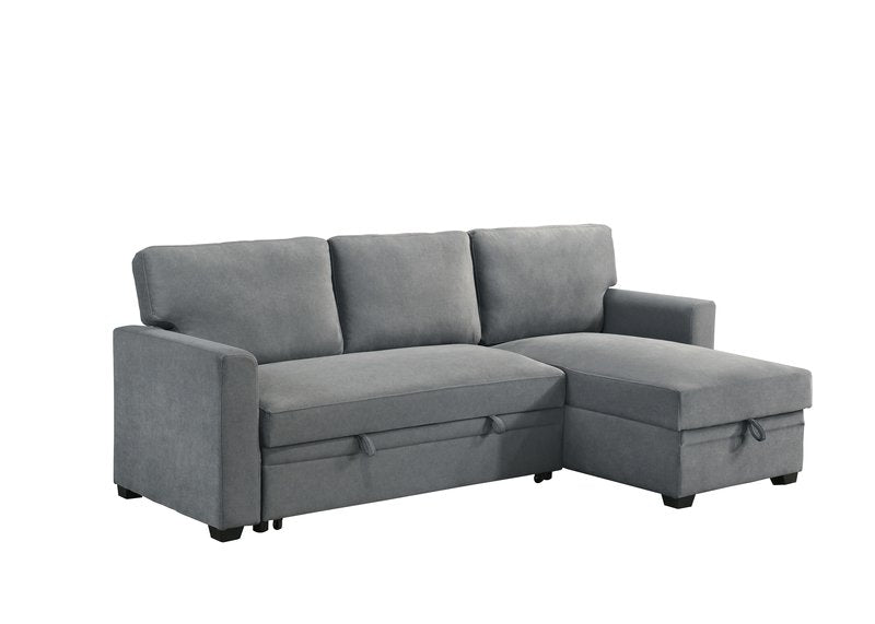 99073 Sectional (Not in original product list PDF) - 2Pc Reversible Sofa Sectional With Pullout Sleeper Rhf Storage Chaise Closed Nobg