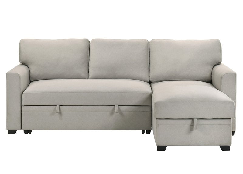 99073 Sectional (Not in original product list PDF) - 2Pc Reversible Sofa Sectional With Pullout Sleeper Rhf Storage Chaise Front Closed Nobg