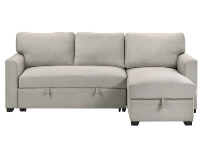 99073 Sectional (Not in original product list PDF) - 2Pc Reversible Sofa Sectional With Pullout Sleeper Rhf Storage Chaise Front Closed Nobg