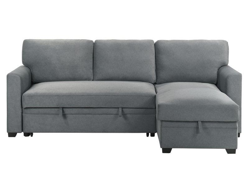 99073 Sectional (Not in original product list PDF) - 2Pc Reversible Sofa Sectional With Pullout Sleeper Rhf Storage Chaise Front Closed Nobg
