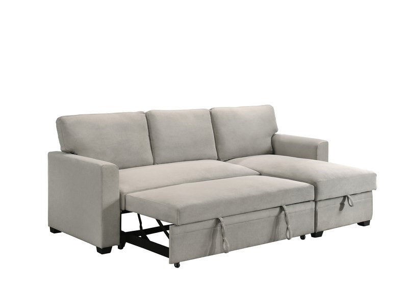 99073 Sectional (Not in original product list PDF) - 2Pc Reversible Sofa Sectional With Pullout Sleeper Rhf Storage Chaise Sleeper Open Nobg