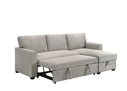 99073 Sectional (Not in original product list PDF) - 2Pc Reversible Sofa Sectional With Pullout Sleeper Rhf Storage Chaise Sleeper Open Nobg