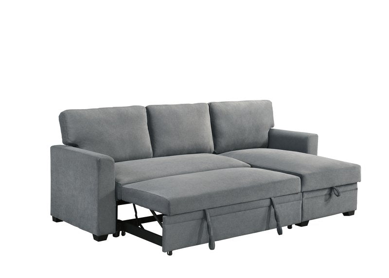 99073 Sectional (Not in original product list PDF) - 2Pc Reversible Sofa Sectional With Pullout Sleeper Rhf Storage Chaise Sleeper Open Nobg