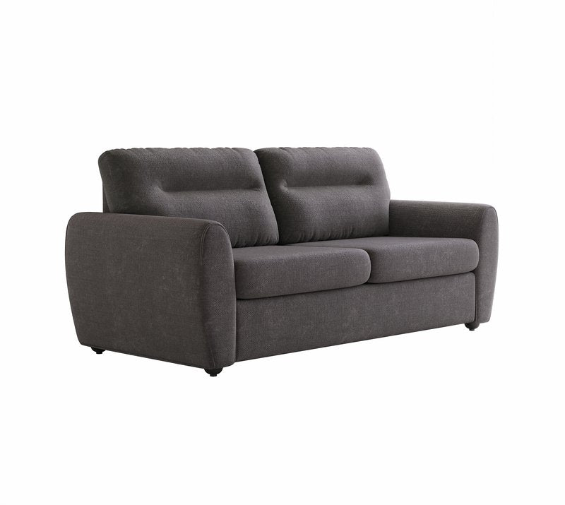 Vynn Gray Sofa Bed with 4-Inch Foam Mattress - Sofa Bed Angle Closed Nobg