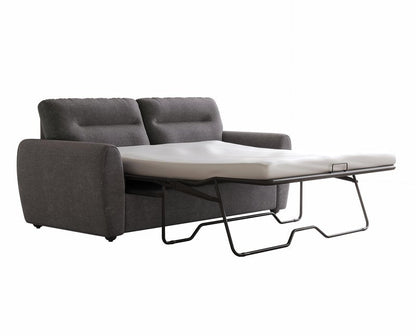 Vynn Gray Sofa Bed with 4-Inch Foam Mattress - Sofa Bed Angle Open Nobg