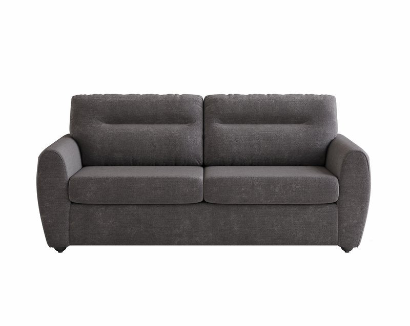 Vynn Gray Sofa Bed with 4-Inch Foam Mattress - Sofa Bed Front Closed Nobg
