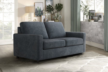 Dockson Beige Chenille Sofa Bed with 4-Inch Foam Mattress - Sofa Bed Angle Closed Lifestyle