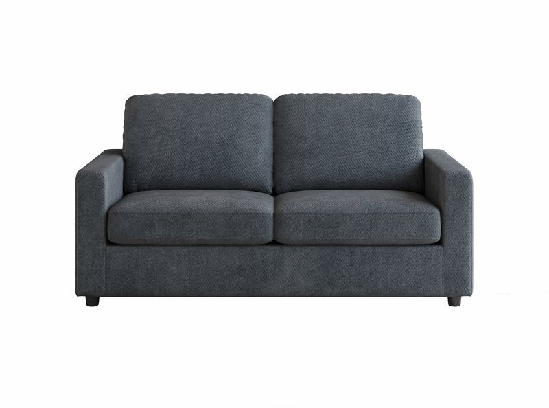 Dockson Beige Chenille Sofa Bed with 4-Inch Foam Mattress - Sofa Bed Front Closed Nobg